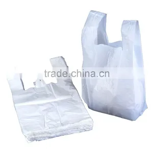 White T-shirt Packing Bag, Vest Carrier Bag, Singlet Bag thumbnail-1