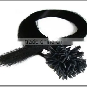 Wholesale 100% Human Keratin Hair Silky Straight Flat Tip Hair Extension thumbnail-5