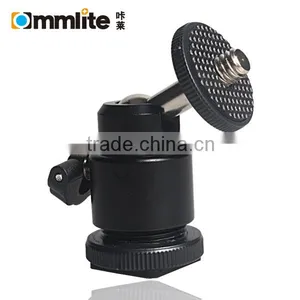 1/4" Mini Ball Head Bracket/Holder/Mount for Canon/Nikon Tripod Hot Shoe Flash thumbnail-1