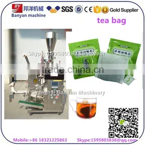 Automatic Double Filter Small Tea Bag Packing Machine Price With Thread and Tag Shanghai Factory thumbnail-1