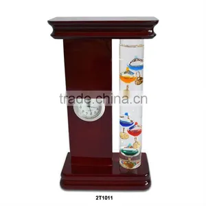 Home Weather Station: Galileo Thermometer, Hygrometer and Quartz Clock thumbnail-4