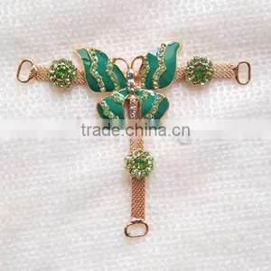 Green Butterfly Buckle,rhinestone Buckle ,fashion Buckle for Lady Bags,shoes,garment thumbnail-1