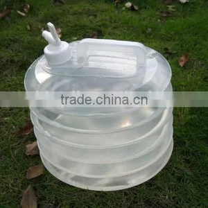 Outdoor Camping Hiking Plastic Folding Water Bucket thumbnail-3