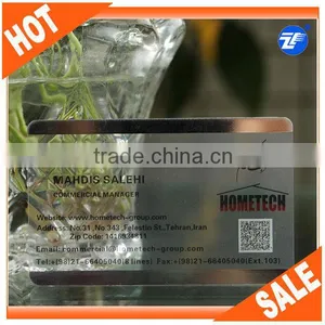 Pretty Plastic Transparent Business Card With Silver Foil Stamping thumbnail-2