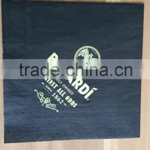20 Plain Solid Colors 2ply Luncheon Dinner Napkins Paper Logo Printed by Customers Black thumbnail-1