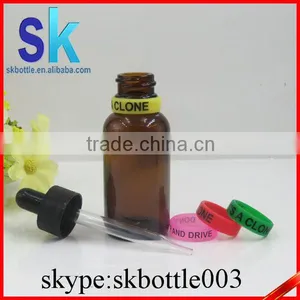 30ml Amber Round Boston Glass Bottle With Glass Pipette Bottle thumbnail-6