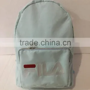 2# Newest Design Big Capacity Cotton Fabric Backpack With Embroidery Logo thumbnail-2