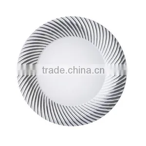 6'' Plastic Silver Seashell Plates thumbnail-1