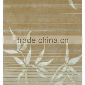 824 Beige Handmade Wool & Silk Carpet thumbnail-1