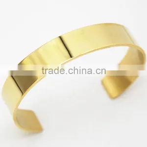 Fashion Female Gold Stainless Steel Bracelet Cuff Bangles Quality Choice thumbnail-1