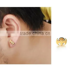 New 2016 Latest Design 316L Stainless Steel Black Plated Batman Earring for Men thumbnail-5