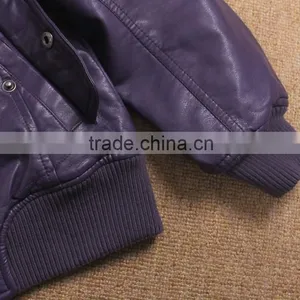 Hot Selling Pu Leather Jackets for Girls Children Wholesale Clothing thumbnail-3