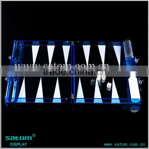 Guangzhou New Style 21" Personalized Acrylic Backgammon Set thumbnail-1