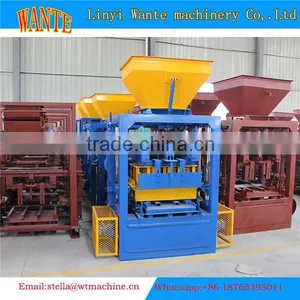 Linyi Wante Machinery QT4-24 Semi Automatic Cement Hollow Paver Brick Making Machine Price for Sale Supplier's Choice thumbnail-6