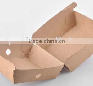 Eco-friendly Food Paper Box Disposable Hamburgers Box thumbnail-6