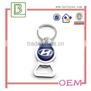 Promotional Full Colour Logo Sticker Epoxy Dome Beer Bottle Opener Keychain thumbnail-1