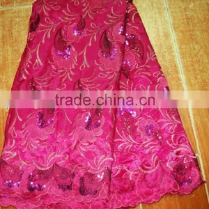 Bright Color Competitive Price Korea Silk Fabric With Sequins thumbnail-1