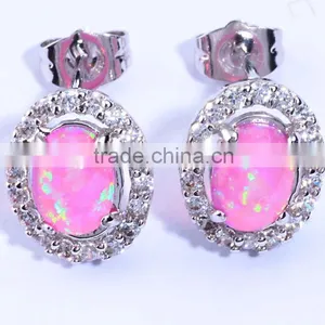 Opal Jewelry Factory !!! Wholesale Lab Created White Opal 925 Sterling Silver Teardrop Opal Earring thumbnail-6