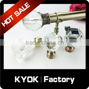 KYOK High Quality White Metal Curtain Rods Wholesale , 28mm Hollow Metal Curtain Rod thumbnail-4