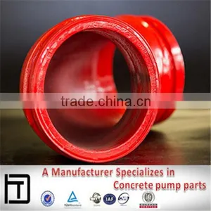 Concrete Pump Casting Spare Parts,DN125*R1000*90D Pipe Bend, MF Flange Welded thumbnail-4