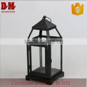 Outdoor Garden Decorative Black Metal Lantern thumbnail-2