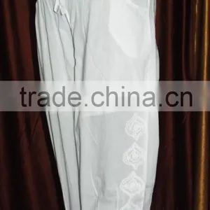 Beautiful Indian Alladin Style Trouser / White Afgani Trouser for Women thumbnail-1