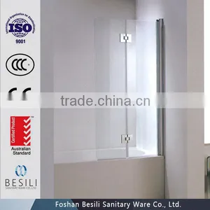 Hinge & Folding Australian Standard Glass Shower Screen for Bathtub W5 thumbnail-1