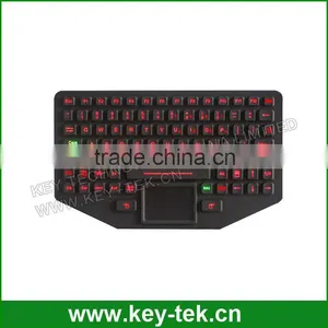Black Rubber Backlit Keyboards With Touch Pad thumbnail-1