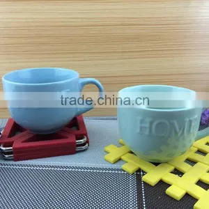 2015 New Design 10oz Stoneware Soup Mug With Relief Logo thumbnail-1