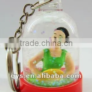 Spanish Woman Keychain, Acrylic Liquid Key Chain thumbnail-1