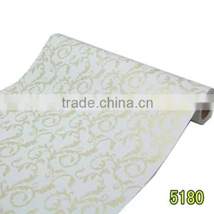 Sample Golden Pattern Adhesive Wallpaper for Living Room Decoration thumbnail-3