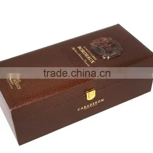 2015 Custom Design Leather Wine Box, Wine Gift Box thumbnail-3