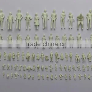 Artificial Model Human White Figure, Scale Models Figure, Model White Resin Figure for 1/50 thumbnail-1