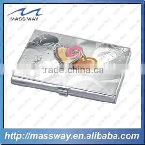 Fashion Black Laser Engraved Custom Two Layer ID Name Card Holder thumbnail-4