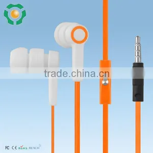 Colorful Wired Earphones With Flat Cable and 3.5 mm Plug for Enjoying Music thumbnail-4