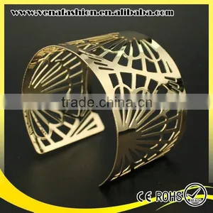 Custom Plain Metal Cuff Bracelet, Blank Cuff Bracelets Wholesale thumbnail-5
