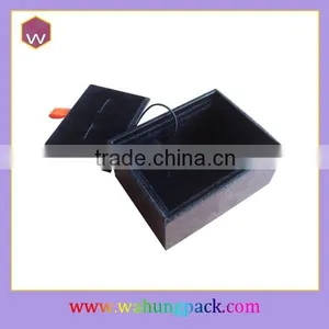 Black Cardboard Cufflink Presentation Box Packaging Cuff Links thumbnail-2