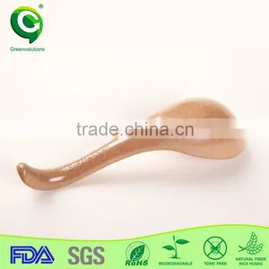 Biodegradable Rice Husk Fiber Wooden Spoon Set and Fork thumbnail-1