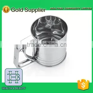 Hot Sell on Amazon Stainless Steel 5 Cups Flour Sieve Withe Trigger thumbnail-1