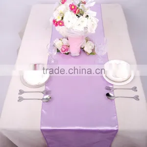 5% Discount! 12" X 108" (30cm x 275cm) Satin Table Runner For Wedding Party Decoration thumbnail-1