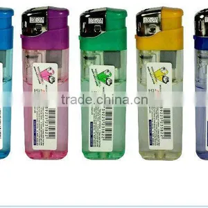 Cheap Refill- Electric Plastic Lighter With Warning Sticker thumbnail-1