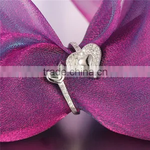 Lovely Heart Shape Design S925 Silver Poland Wedding Rings thumbnail-1
