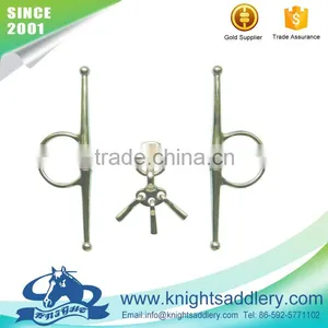 Stainless Steel Full Cheek Horse Bits With Ring & Player Linked Jointed Mouth thumbnail-1