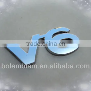 Chrome Plastic Custom Sports Car Badges thumbnail-1
