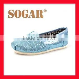 Blue Glitter Casual Shoe for Children Flat Shoe thumbnail-1