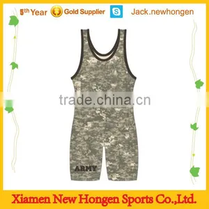 Cheap Custom Printing Wrestling Singlet thumbnail-2