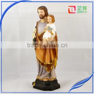 Resin Saint Joseph With Baby Jesus Figurine thumbnail-2