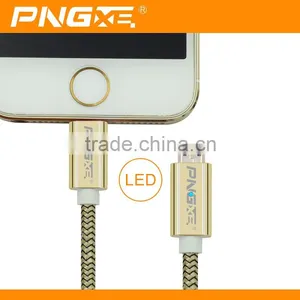 PNGXE High Quality Fast Charging Micro Usb Cable for Iphone 6 Charger Cable With Usb Led Light Magnetic Usb Cable thumbnail-2