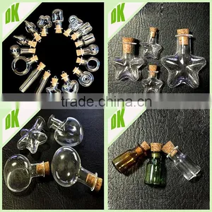 Factory Wholesale Arts Crafts Glass Vial@ 2ml With Cork Stopper Mini Amber Perfume Drift Votive Wishing Glass Bottle Wholesale thumbnail-2