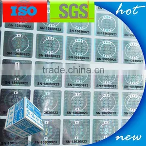 Oval Black Ink Print Code Hologram Sticker thumbnail-1